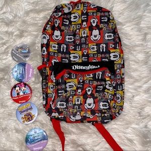 Kids Backpack and Button Pins From Disneyland